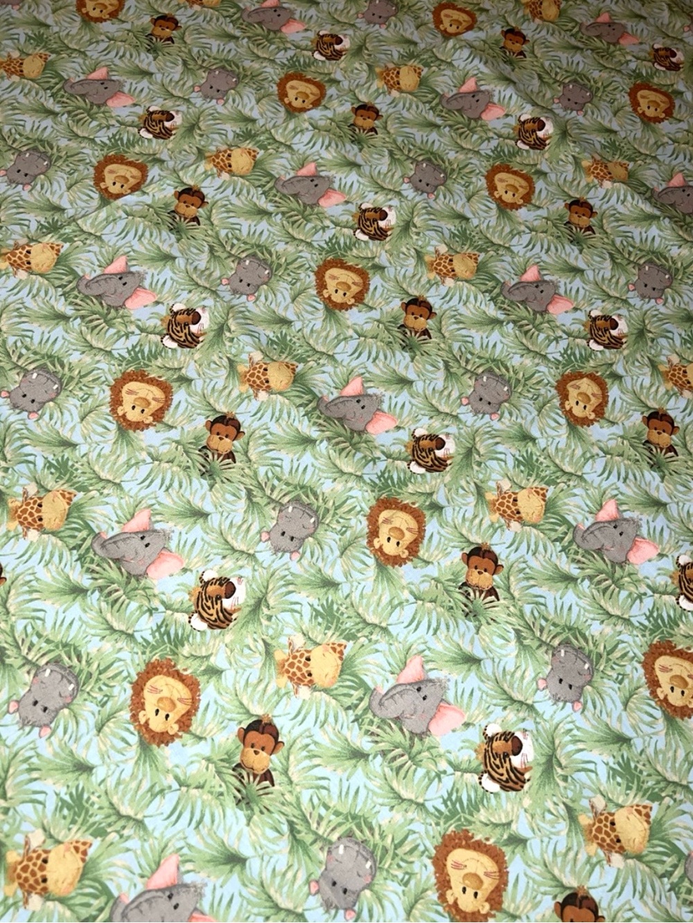 Vintage Patty Reed Jungle Babies Fabric Traditions Nursery Safari Animal Print